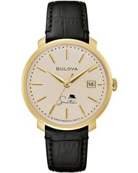 Bulova - Frank Sinatra The Best Is Yet To Come Leather Strap Watch - Lyst