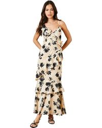 Oasis - Asymmetric Tiered Midi Dress - Lyst