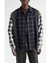 Amiri - Spliced Ma Quad Flannel Button-Up Shirt - Lyst
