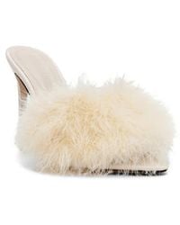 Steve Madden - Ashbey Faux Feather Sandal - Lyst