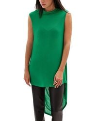 MARCELLA - Ines Drape Sleeveless High-Low Tunic Top - Lyst