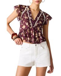Steve Madden - Leyla Cotton Voile Top - Lyst
