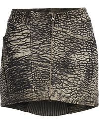 KNWLS - Speckle Lambskin Leather Miniskirt - Lyst