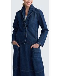 Luukaa - Indie Shawl Collar Denim Jacket - Lyst