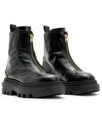AllSaints - Othello Lug Sole Platform Bootie - Lyst