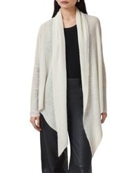 AllSaints - Harper High Low Open Front Cardigan - Lyst