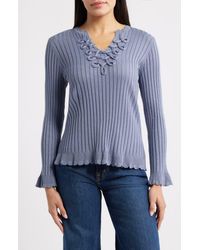 Wit & Wisdom - Soutache Rib Sweater - Lyst