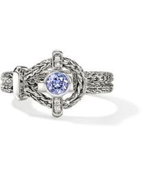 John Hardy - Icon Sterling Tanzanite & Diamond Ring - Lyst