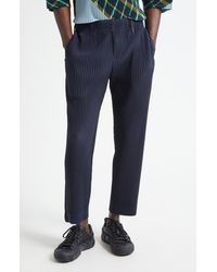 Homme Plissé Issey Miyake - Basics Pleated Straight Leg Pants - Lyst