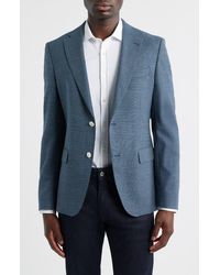 BOSS - Hutson Slim Fit Micocheck Wool Blend Sport Coat - Lyst