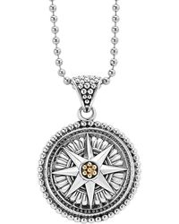 Lagos - Signature Caviar Compass Pendant Necklace - Lyst