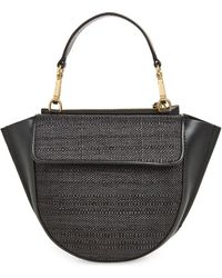 Wandler - Mini Hortensia Leather & Raffia Handbag - Lyst