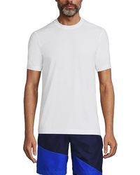 Lands' End - Short Sleeve Swim Tee Rash Guard - Lyst