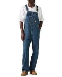 Levi's - Loose Cotton Denim Overalls - Lyst