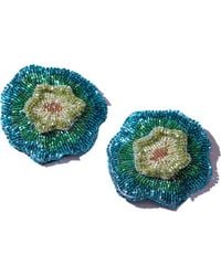 Simitri - Kiwi Bloom Earrings - Lyst