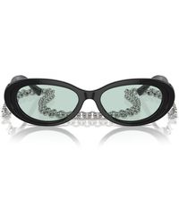 Tiffany & Co. - 54mm Oval Sunglasses With Chain - Lyst