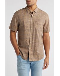 Rails - Carson Short Sleeve Stretch Linen Blend Button-Up Shirt - Lyst