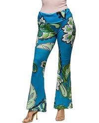 24seven Comfort Apparel - Maternity Paisley Bell Bottom Foldover Waist Pants - Lyst
