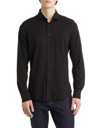 Emanuel Berg - Modern Flex Cotton Blend Button-up Shirt - Lyst