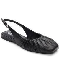 Ash - Bibi Ruched Square Toe Slingback Flat - Lyst