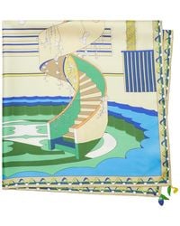 Tory Burch - The Pool Square Silk Scarf - Lyst