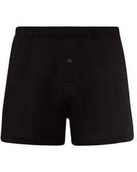 Hanro - Cotton Sporty Button Fly Cotton Boxer - Lyst