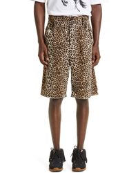 Visvim - Coronel Leopard Print Cotton Blend Shorts - Lyst