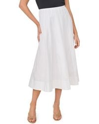 Halogen® - Pintuck Cotton Midi Skirt - Lyst