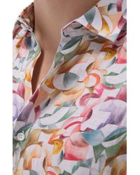 Bugatchi - Julian Shaped Fit Linen Button-Up Shirt - Lyst