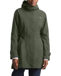 north face women's rain trench coat