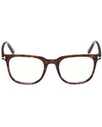Tom Ford - 50Mm Square Light Blocking Optical Glasses & Clip-On Sunglasses - Lyst