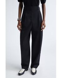 Givenchy - Slashed Double Pleat Wool Grain De Poudre Pants - Lyst