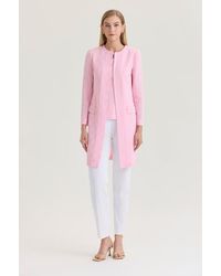 Ming Wang - Heritage Tonal Checkered Knit Jacket - Lyst