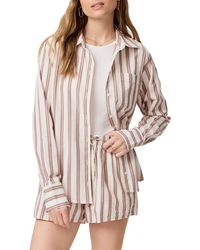 PAIGE - Christa Stripe Poplin Button-up Shirt - Lyst