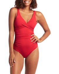 Sea Level - Cross Front One-piece Swimsuit - Lyst
