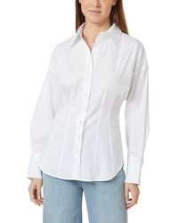 Rabitual Habitual Pinch Button-Up Top in White | Lyst