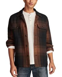 Lucky Brand - Plaid Cotton Button-Up Shirt Jacket - Lyst