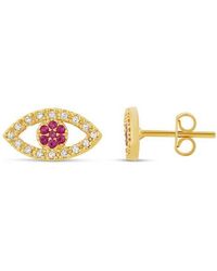 SHYMI - Pavé Evil Eye Stud Earrings - Lyst