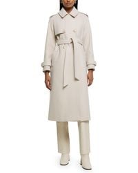 River Island - Relaxed Fit Belted Longline Trench Coat - Lyst