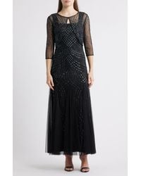 Pisarro Nights - Beaded Gown With Long Sleeve Jacket - Lyst