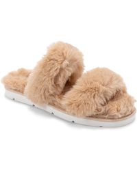 dolce vita faux fur slides