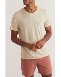 Marine Layer - Heathered Hemp & Cotton Pocket T-shirt - Lyst