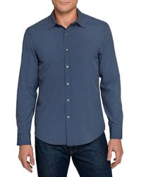 W.r.k. - Slim Fit Geometric Print Performance Button-Up Shirt - Lyst