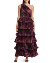 Hutch - Enza Tiered One-shoulder Gown - Lyst