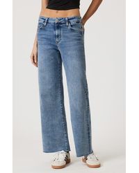 Mavi - Paloma Raw Hem Wide Leg Jeans - Lyst