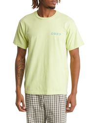 Obey - Destruction And Construct Organic Cotton Graphic Logo Tee - Lyst