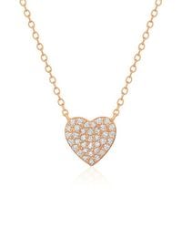 Crislu - Pavé Cubic Zirconia Heart Pendant Necklace - Lyst