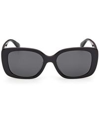 Max Mara - 55Mm Rectangular Sunglasses - Lyst