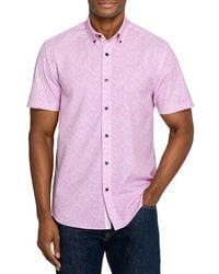 Con.struct - Slim Fit Sketched Floral Woven Short Sleeve Basic Shirt - Lyst