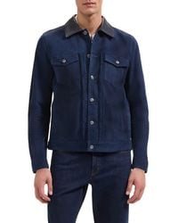 Bugatchi - Hybrid Leather Trucker Jacket - Lyst